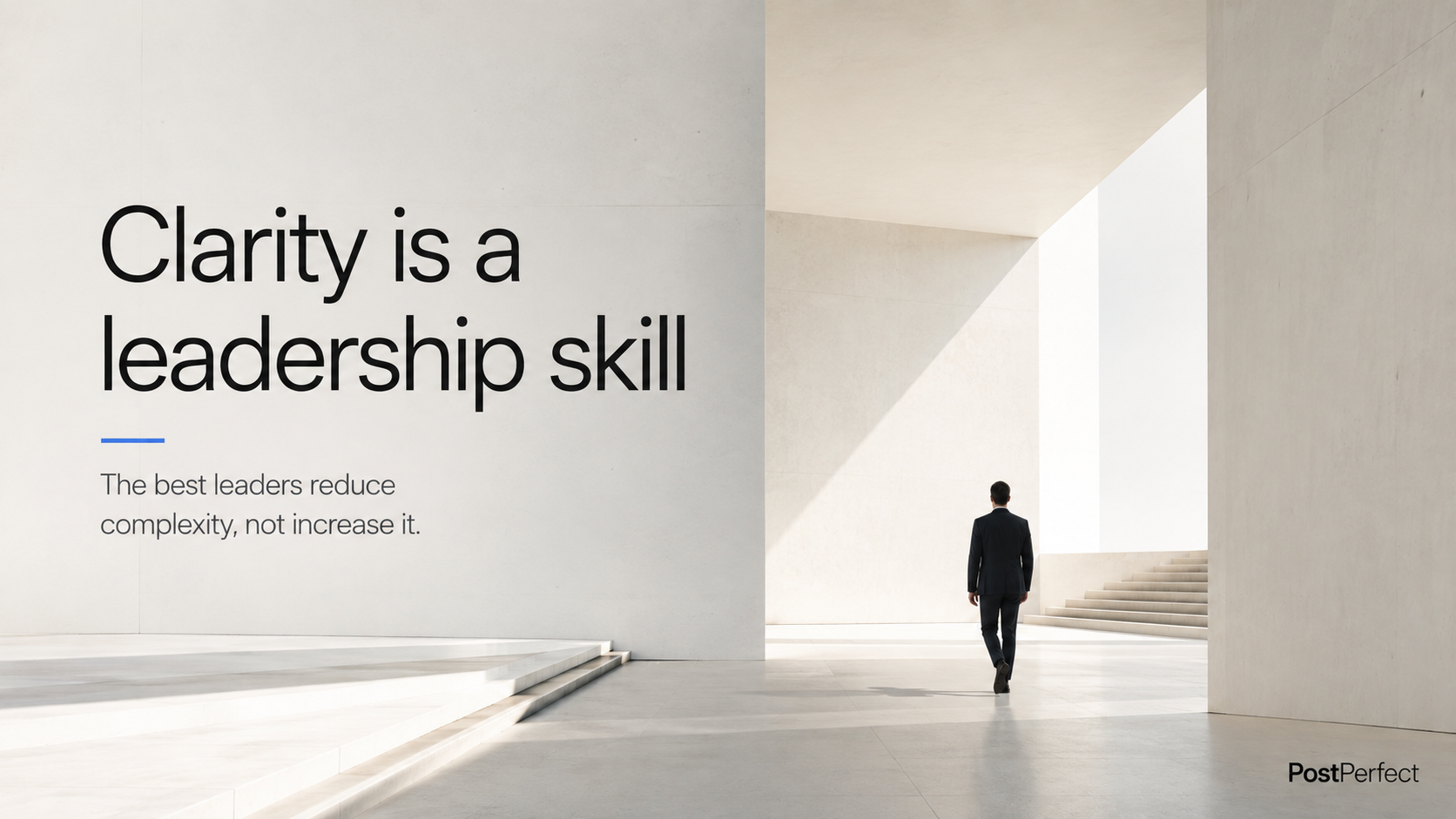 Leadership LinkedIn visual: Clarity is a leadership skill
