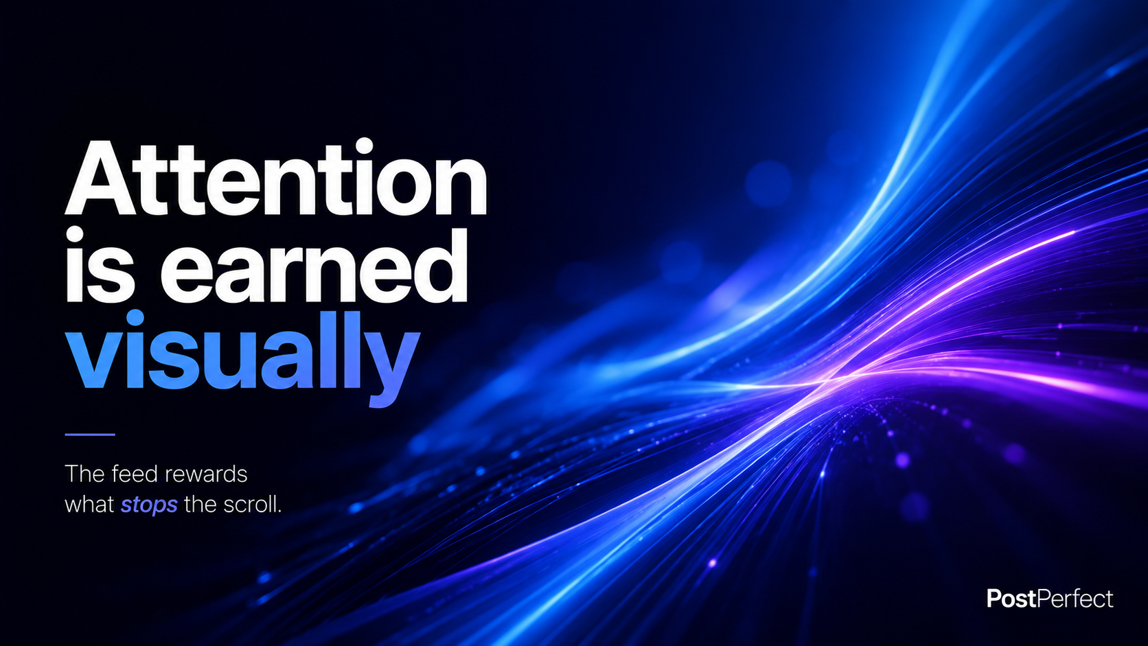 Marketing LinkedIn visual: Attention is earned visually
