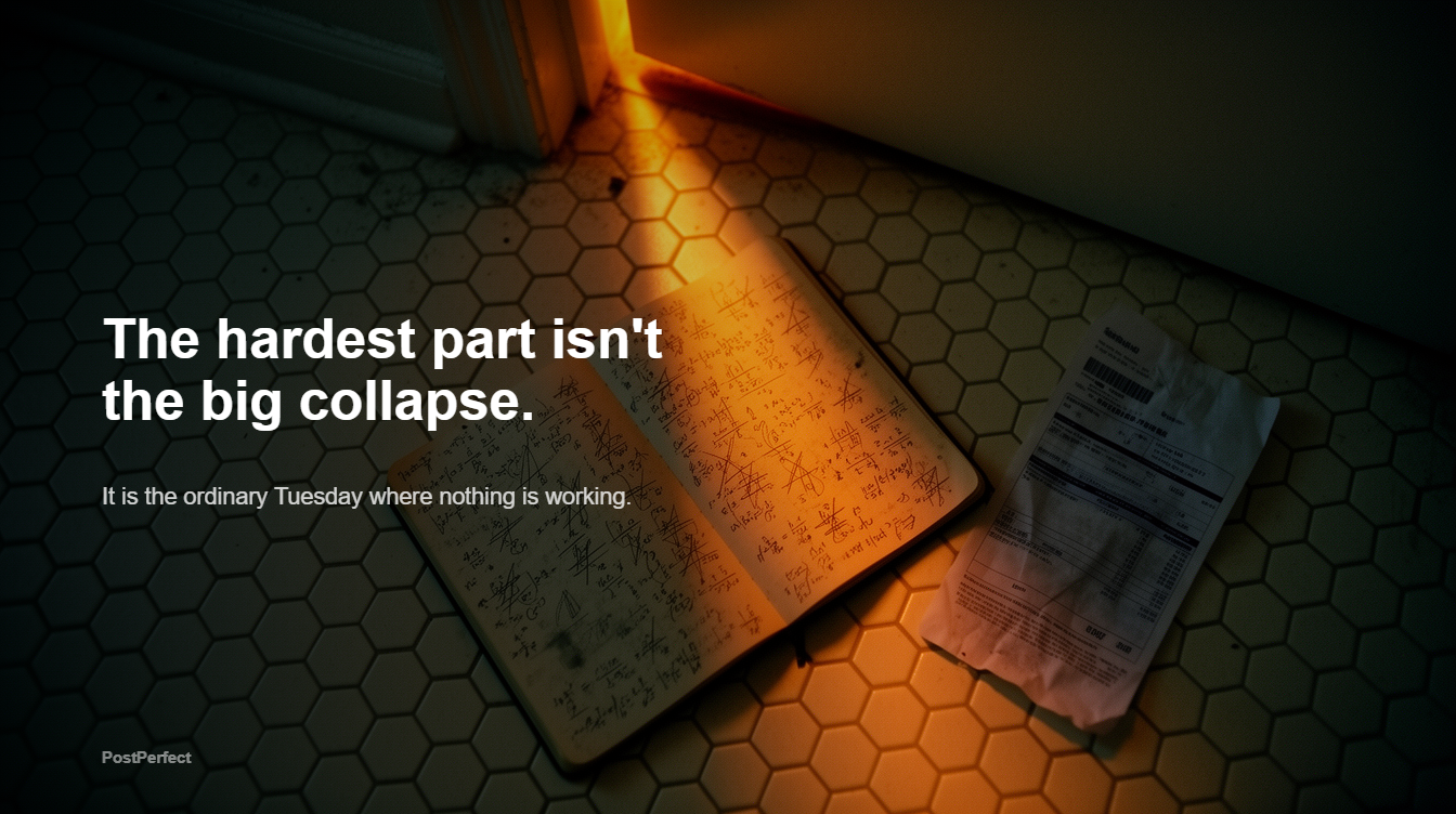 The hardest part isn't the big collapse.